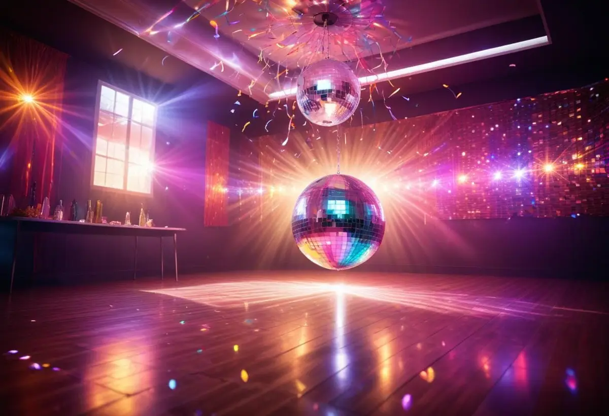 Den glittrande discokulan som lyser upp vår fest! illustration
