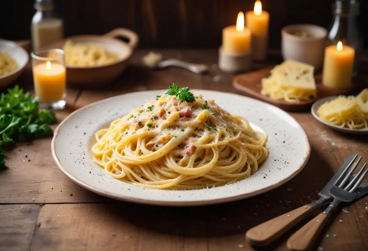 Så här gör du en enkel pasta carbonara snabbt! illustration