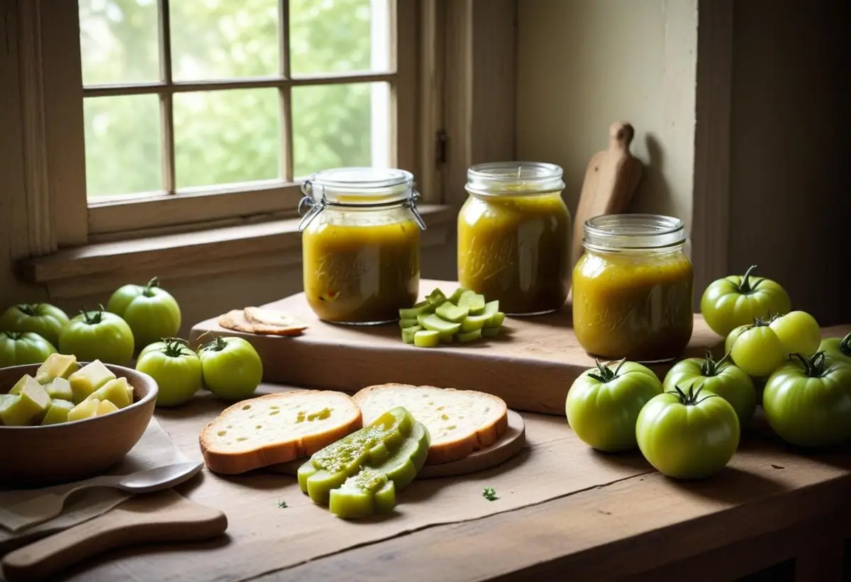 Grön tomatmarmelad – en smakfull överraskning att njuta av! illustration