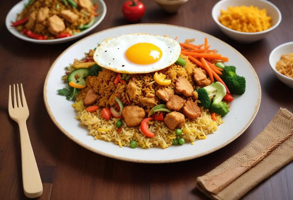 Njut av en smakrik nasigoreng – en indonesisk favorit! illustration