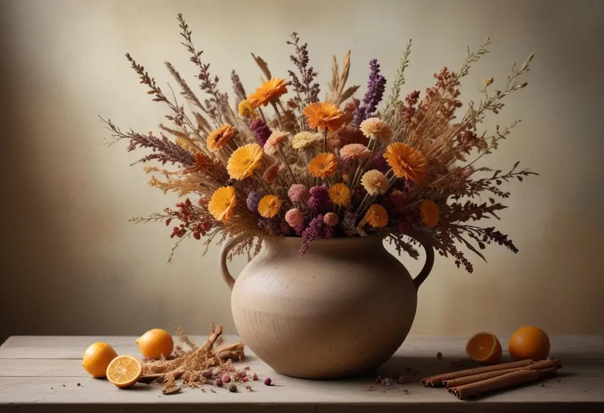 Skapa magi med torkade blommor i ditt hem illustration